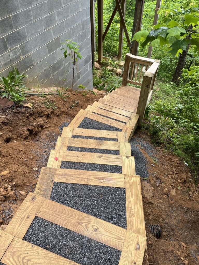 Crawl Space Access Steps Installation in Cherry Log